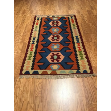 3.1x 5.5 Kilim 100% Wool Hand Knotted Area Rug 40-317 Montaage Inc. image 1