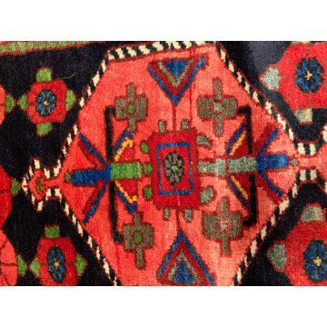 3.6x 6.4 Vintage Tribal Geometric  Navy 100% Wool Rug Vegetable Dye Rug 413070-1 Montaage Inc. image 5