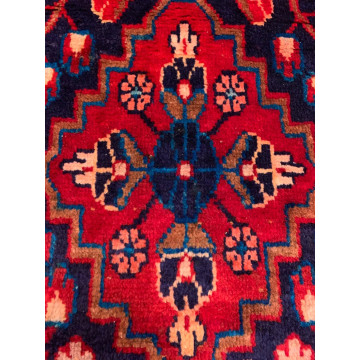 4.2x 6.4 Vintage Tribal Geometric  Navy 100% Wool Rug Vegetable Dye Rug 413186-1 Montaage Inc. image 5