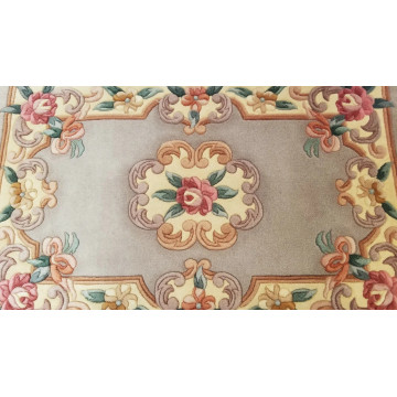 2 x 3 Taupe Hand Woven French Aubusson 90L Wool 415445
415582 Montaage Inc. image 1