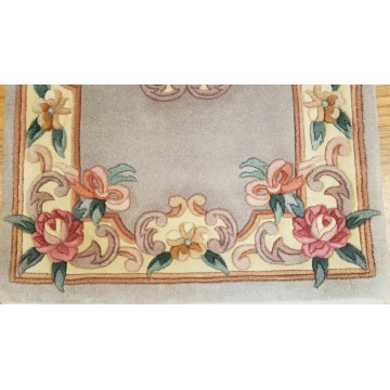 2 x 3 Taupe Hand Woven French Aubusson 90L Wool 415445
415582 Montaage Inc. image 3