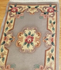 2 x 3 Taupe Hand Woven French Aubusson 90L Wool 415445
415582 Montaage Inc. image 4