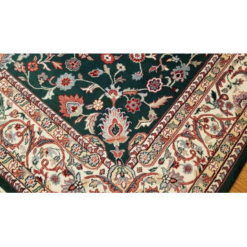 9 x 12  Green Ivory Indo All Over Hand Knotted Wool Oriental Rug 41NO Montaage Inc. image 5