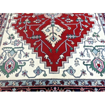 6 x 9 Indo Heriz Hand Knotted Oriental Rug Wool