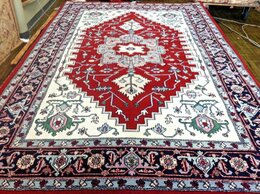 6 x 9 Indo Heriz Hand Knotted Oriental Rug Wool KH Montaage Inc. image 1