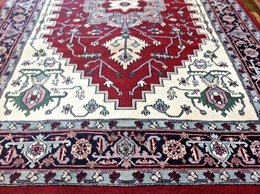 6 x 9 Indo Heriz Hand Knotted Oriental Rug Wool KH Montaage Inc. image 7