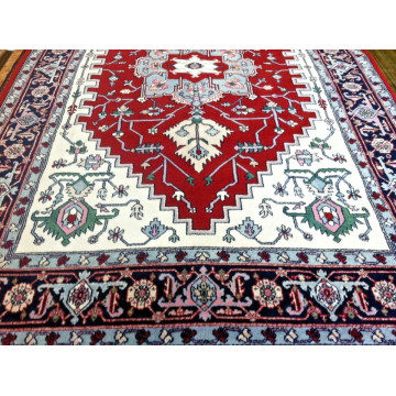 6 x 9 Indo Heriz Hand Knotted Oriental Rug Wool KH Montaage Inc. image 3
