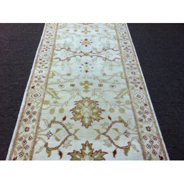 2.7 x 13 Indo Oushak Runner Vegetable dye  Wool Hand Knotted Rug KH Montaage Inc. image 5