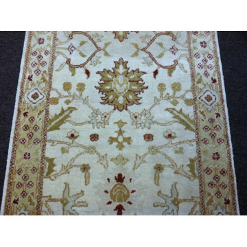 2.7 x 13 Indo Oushak Runner Vegetable dye  Wool Hand Knotted Rug KH Montaage Inc. image 6