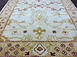 2.7 x 13 Indo Oushak Runner Vegetable dye  Wool Hand Knotted Rug KH Montaage Inc. image 4