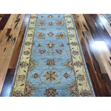 2.6 x 12 Pak Peshavar Vegetable Dye Hand Knotted Oriental Rug Wool KH Montaage Inc. image 4