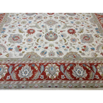 8 x 10 Fine Beautiful Ivory Rust Hand Knotted Oriental Rug Wool KH Montaage Inc. image 3