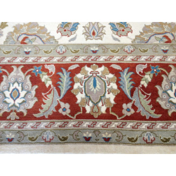 8 x 10 Fine Beautiful Ivory Rust Hand Knotted Oriental Rug Wool KH Montaage Inc. image 7