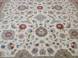 8 x 10 Fine Beautiful Ivory Rust Hand Knotted Oriental Rug Wool KH Montaage Inc. image 5