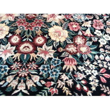 8 x 10 Very Fine Quality Hand Knotted Black & Red Pakistan Wool Rug KH Montaage Inc. image 8