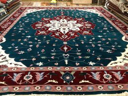 12 x 15 Green Very Fine Sino Hand Knotted Wool Oriental Rug KH Montaage Inc. image 1