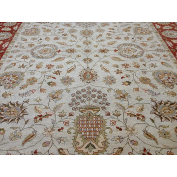 8x10 Ivory & Rust Hand Knotted Wool Area Rug Floral Oriental KH00005 Montaage Inc. image 2