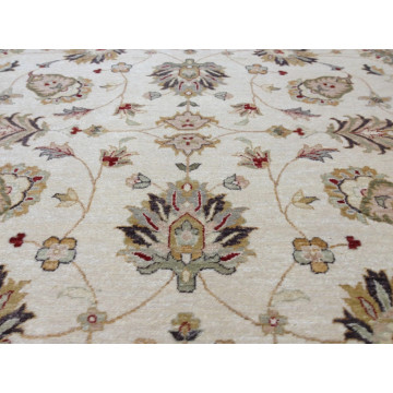 8x10 Ivory & Gold Indo Gazni Hand Knotted Wool Vegetable Dyed Area Rug KH00007 Montaage Inc. image 6
