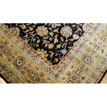 9 x 12 Black & Gold Fine Quality India  All Over Hand Knotted Wool Oriental Rug Mo1000 Montaage Inc. image 4