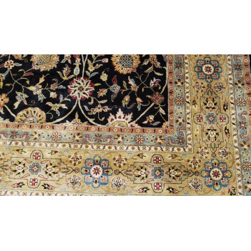 9 x 12 Black & Gold Fine Quality India  All Over Hand Knotted Wool Oriental Rug Mo1000 Montaage Inc. image 5