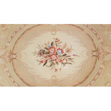6 x 9 Hand woven French Needlepoint Portuguese Aubusson 100% wool Area rug Mon-200022 Montaage Inc. image 10