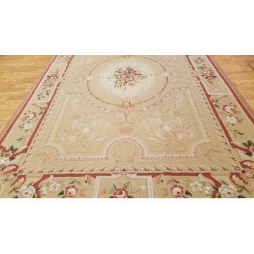 6 x 9 Hand woven French Needlepoint Portuguese Aubusson 100% wool Area rug Mon-200022 Montaage Inc. image 3