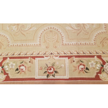 6 x 9 Hand woven French Needlepoint Portuguese Aubusson 100% wool Area rug Mon-200022 Montaage Inc. image 5