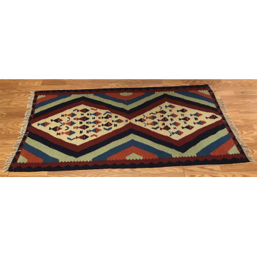 3 x 5 Kilim 100% Wool Hand Knotted Area Rug NONO Montaage Inc. image 3