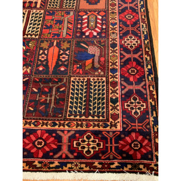 6.8 x 10.2Vintage Hand Knotted 100% Wool Vegetable Dye Area Rug T50039 Montaage Inc. image 2