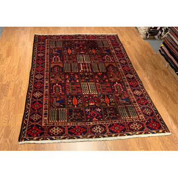 6.8 x 10.2Vintage Hand Knotted 100% Wool Vegetable Dye Area Rug T50039 Montaage Inc. image 3