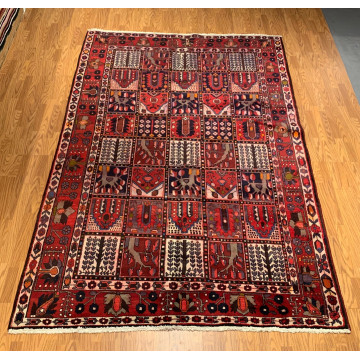 6.11 x10.1  Vintage Hand Knotted 100% Wool Vegetable Dye Area Rug TB0041 Montaage Inc. image 1