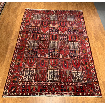 6.11 x10.1  Vintage Hand Knotted 100% Wool Vegetable Dye Area Rug TB0041 Montaage Inc. image 3