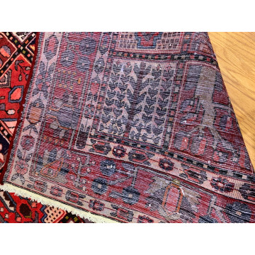 6.11 x10.1  Vintage Hand Knotted 100% Wool Vegetable Dye Area Rug TB0041 Montaage Inc. image 5
