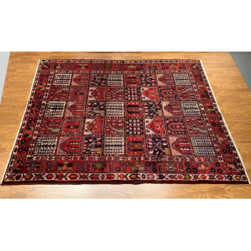 6.11 x10.1  Vintage Hand Knotted 100% Wool Vegetable Dye Area Rug TB0041 Montaage Inc. image 2