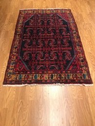 4.4 x6.8 Vintage 100%Wool Hand Knotted Area Rug TD0034 Montaage Inc. image 1