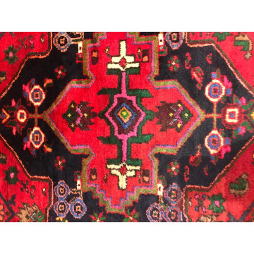 4.3 x 6.3 ft Vintage Tribal Geometric 100% Wool Hand Knotted Vegetable Dye Rug TD009 Montaage Inc. image 5