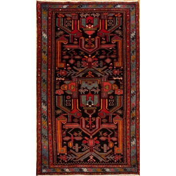 Black Vintage Geometric Area Rug product image image 1