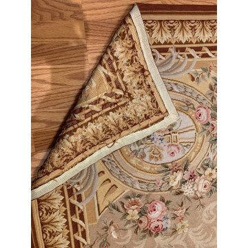 8 x 10 Needle Point 100% Wool Hand Knotted Area Rug TR00158 Montaage Inc. image 2