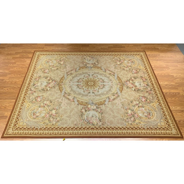 8 x 10 Needle Point 100% Wool Hand Knotted Area Rug TR00158 Montaage Inc. image 3