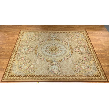 8 x 10 Needle Point 100% Wool Hand Knotted Area Rug TR00158 Montaage Inc. image 4