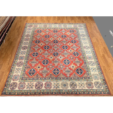 8 x 10 Kazak Hand Knotted 100% Wool Area Rug TR00159 Montaage Inc. image 3