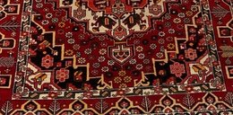 5.3 x 6.11 Vintage Tribal Geometric Rust 100% Wool Vegetable Dye Rug TR0016 Montaage Inc. image 2