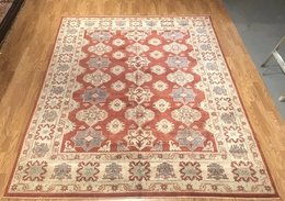 8 x 10 Kazak Hand Knotted 100% Wool Area Rug TR00174 Montaage Inc. image 1
