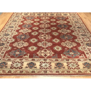 8 x 10 Kazak Hand Knotted 100% Wool Area Rug TR00174 Montaage Inc. image 1