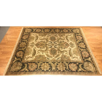 8 x 10 Indo Agra Hand spawned Wool Hand Knotted Oriental Rug TR00175 Montaage Inc. image 3