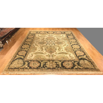 8 x 10 Indo Agra Hand spawned Wool Hand Knotted Oriental Rug TR00175 Montaage Inc. image 6