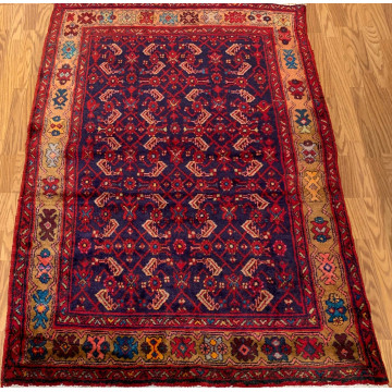 4.5  x 6.5  Vintage Tribal Red 100% Wool Hand Made Rug Vegetable Dye TR003 Montaage Inc. image 4