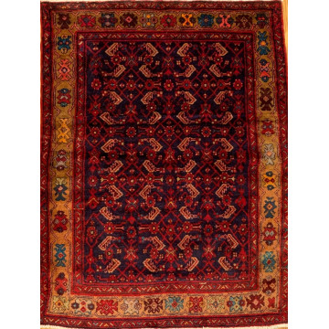 4.5  x 6.5  Vintage Tribal Red 100% Wool Hand Made Rug Vegetable Dye TR003 Montaage Inc. image 1