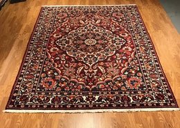 6.9 x 10.2  Vintage 100% Wool Hand Knotted Area Rug TR0045 Montaage Inc. image 1