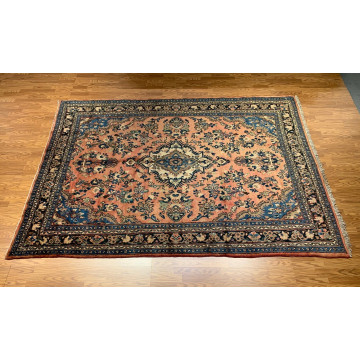 7.2 x 9.11 Vintage Hand Knotted 100% Wool Vegetable Dye Area Rug TR-0049 Montaage Inc. image 2